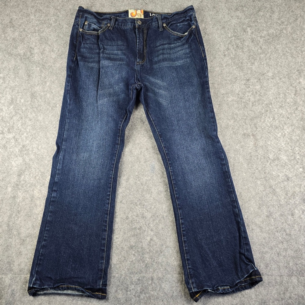 Ocean Pacific OP Mens Bootcut Jeans Dark Wash Blue Denim 38x28 - Picture 2 of 11
